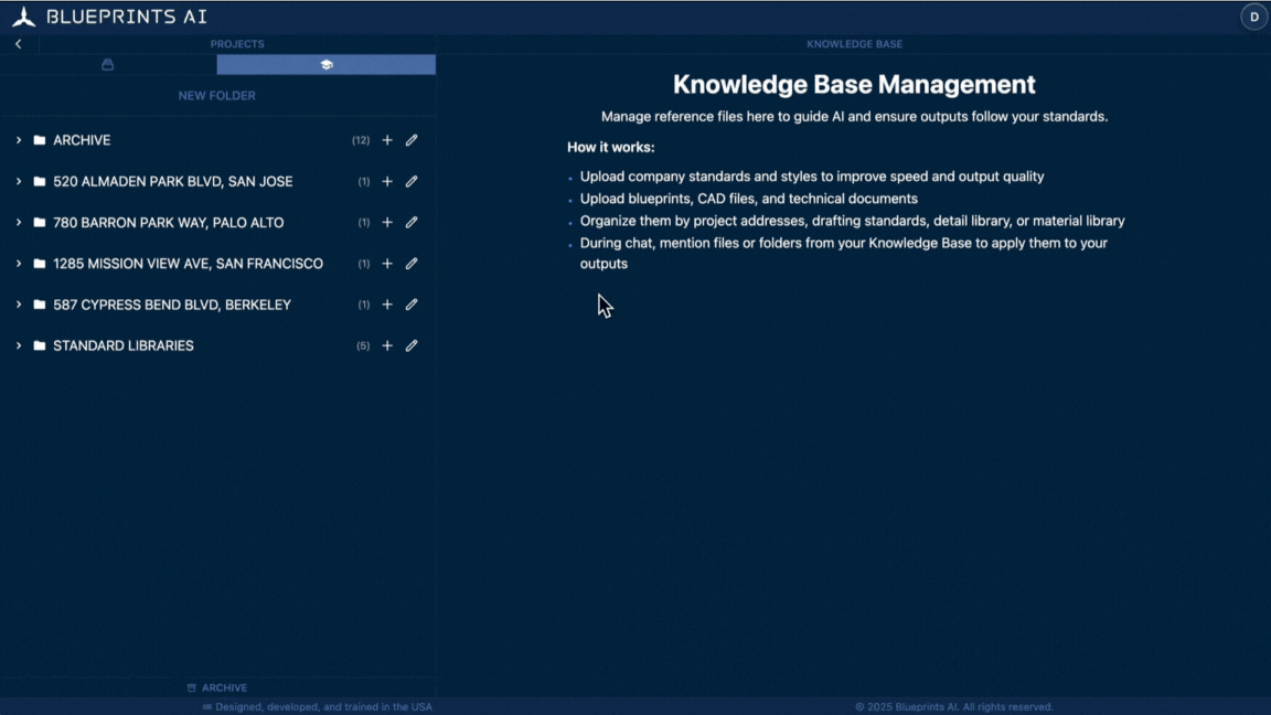 Uploading reference data directly into the custom Knowledge Base.