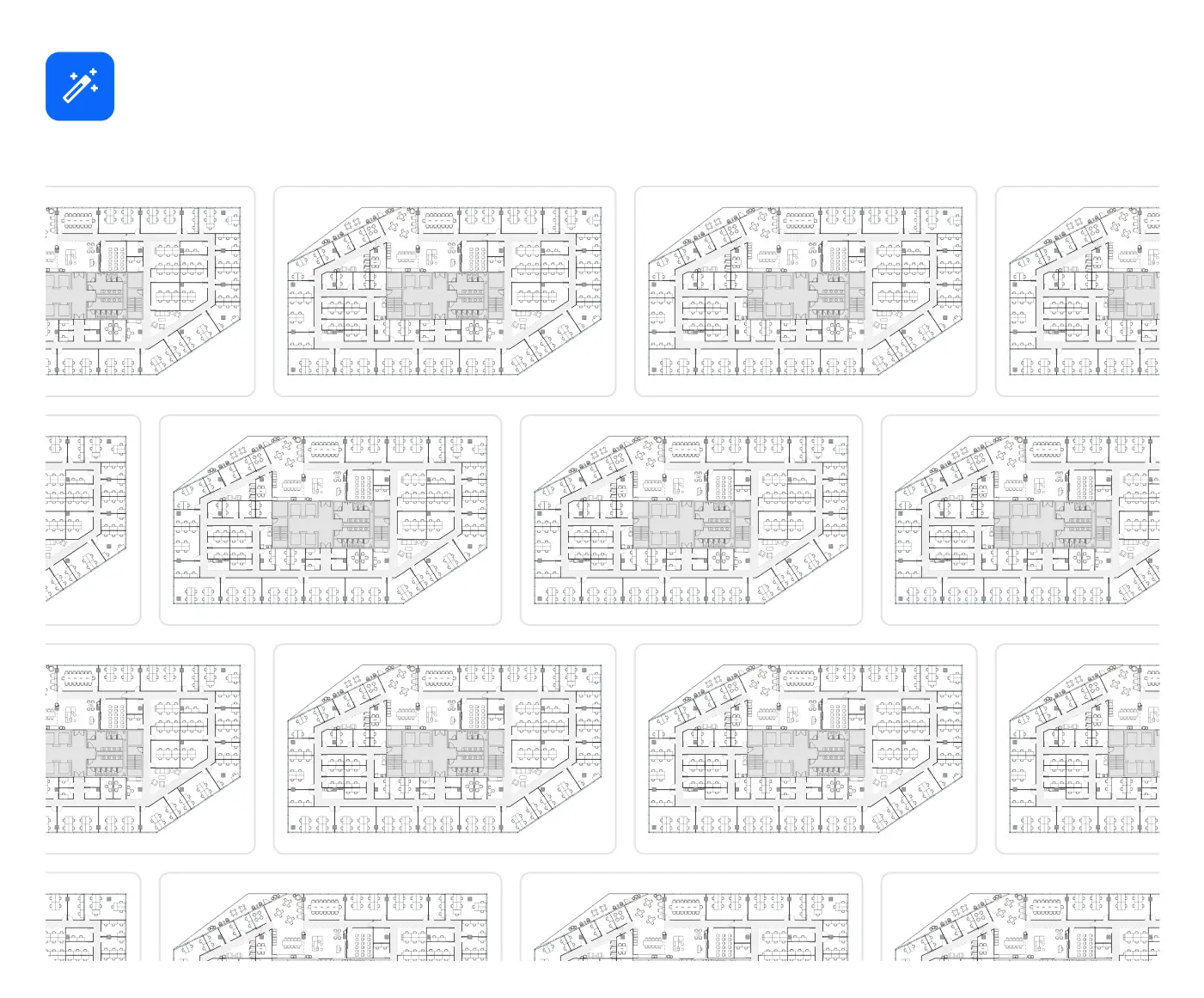 Generate dozens of compliant test-fit options in minutes.