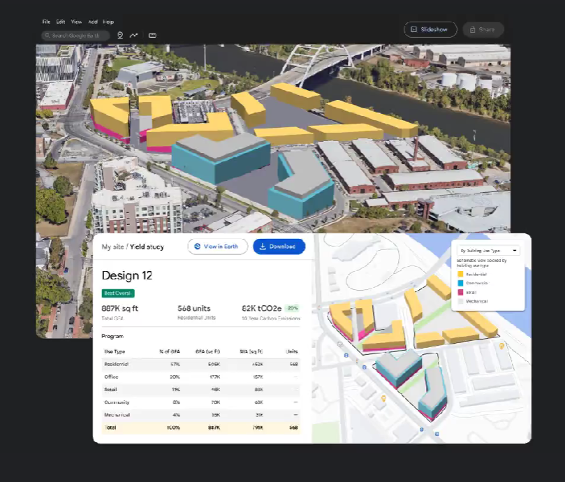 Fig. 10) Generative Design with Google Earth
