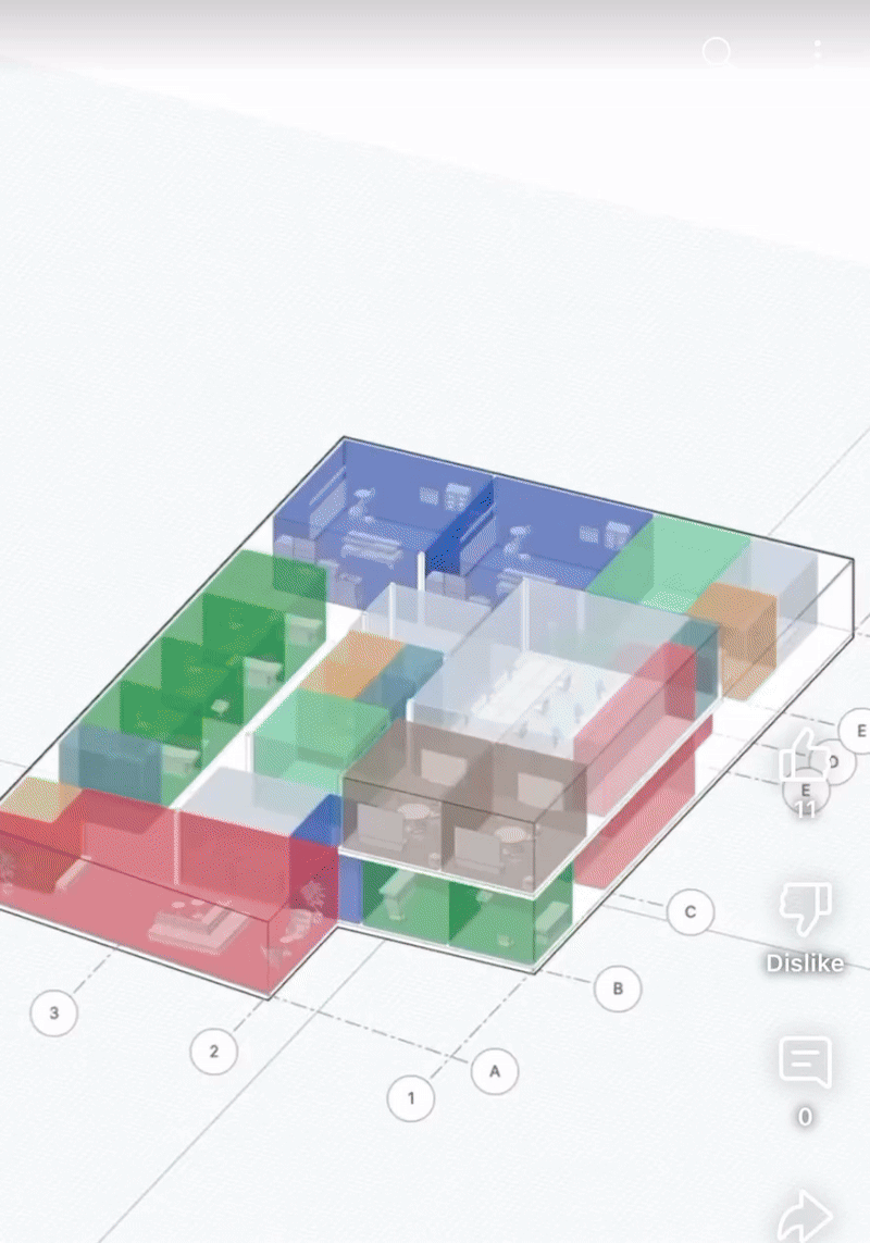 Fig. 10) Space Planning with Hypar’s Layout Suggestions